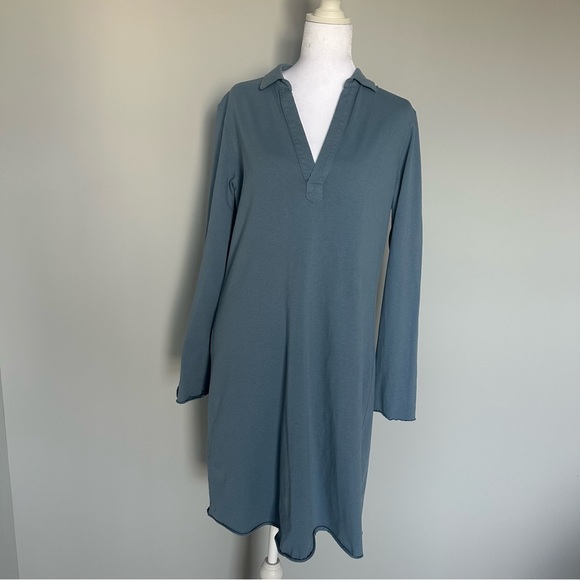 Frank & Eileen Hydrangea Nicole Popover Henley Jersey Dress. Size Medium. - Picture 3 of 8
